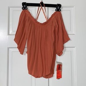 Gianni Bini Crop Top. Size Extra Small. Color Coral. Brand New with Tags.